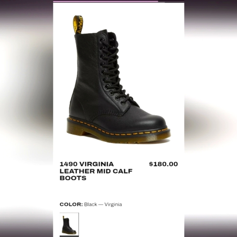 NIB 1490 VIRGINIA LEATHER MID CALF BOOTS